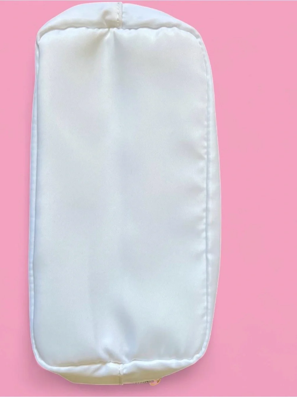 White Kids 'BABY' Glitter Patch Pouch
